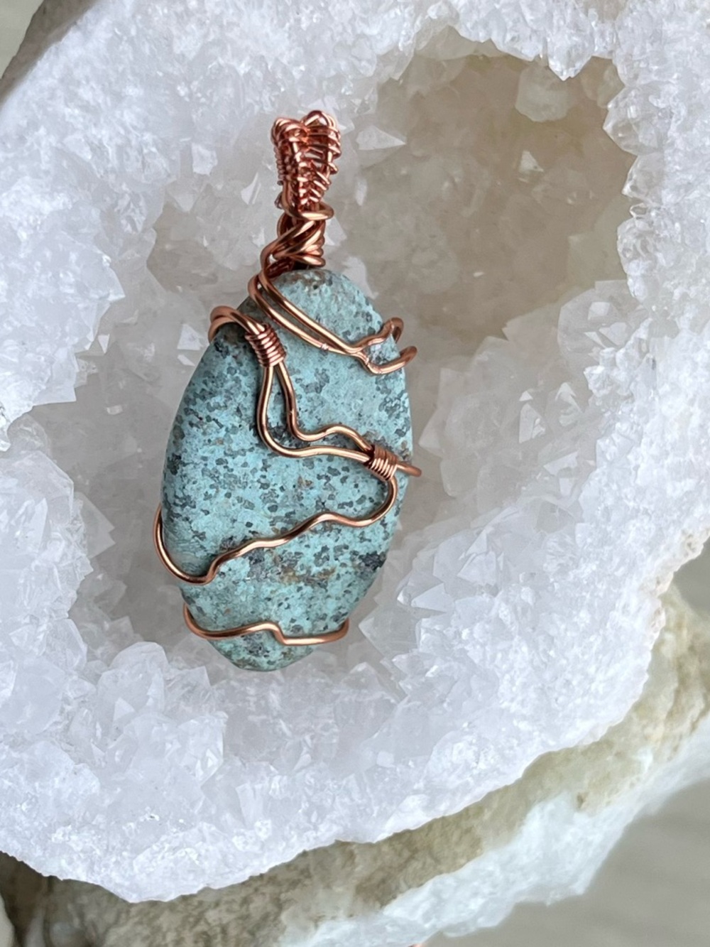 Copper Wrapped Pendant - Picture 4 of 7
